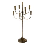 Chandelier Métal Doré Vieilli 8 Branches - 01