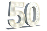 Chiffre 50 Lumineux XXL - 01