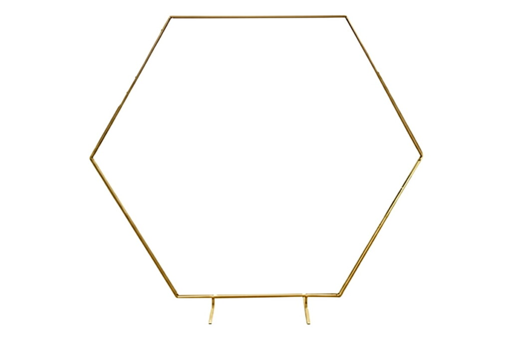 Structure Hexagonale Or - Backdrop ou Ballons 02