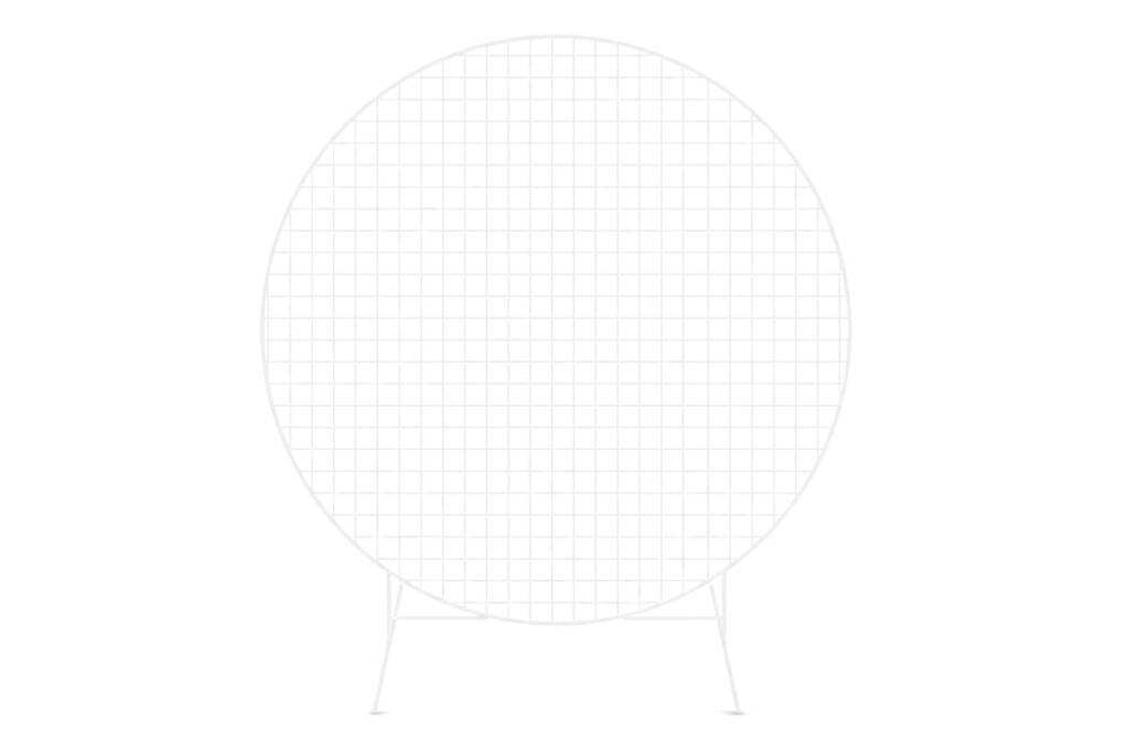Structure Ronde Maille Blanc - Backdrop ou Ballons 01
