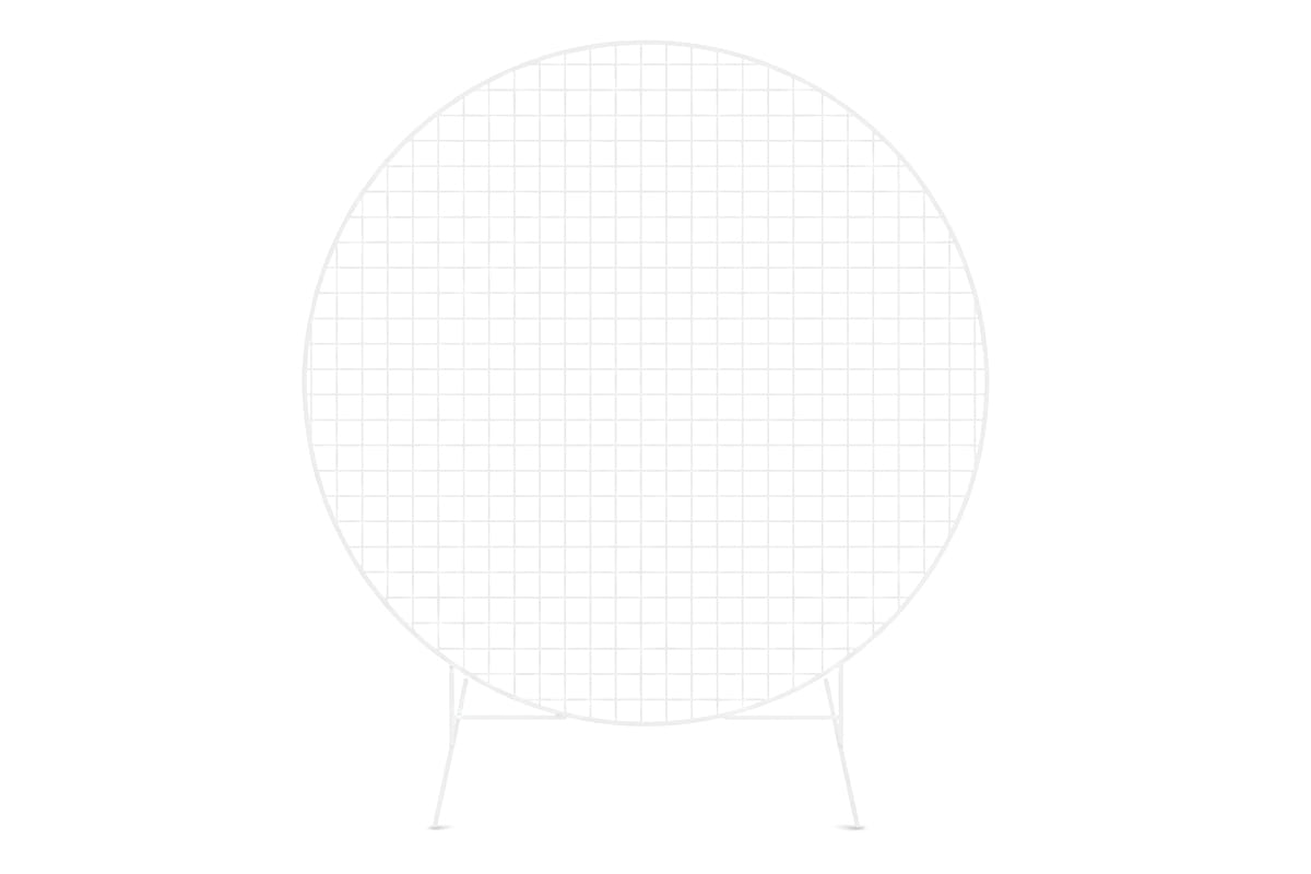 Structure Ronde Maille Blanc - Backdrop ou Ballons 01