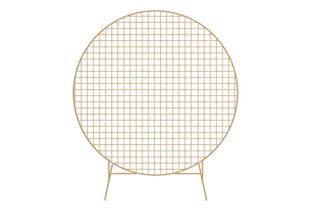 Structure Ronde Maille Or - Backdrop ou Ballons 01