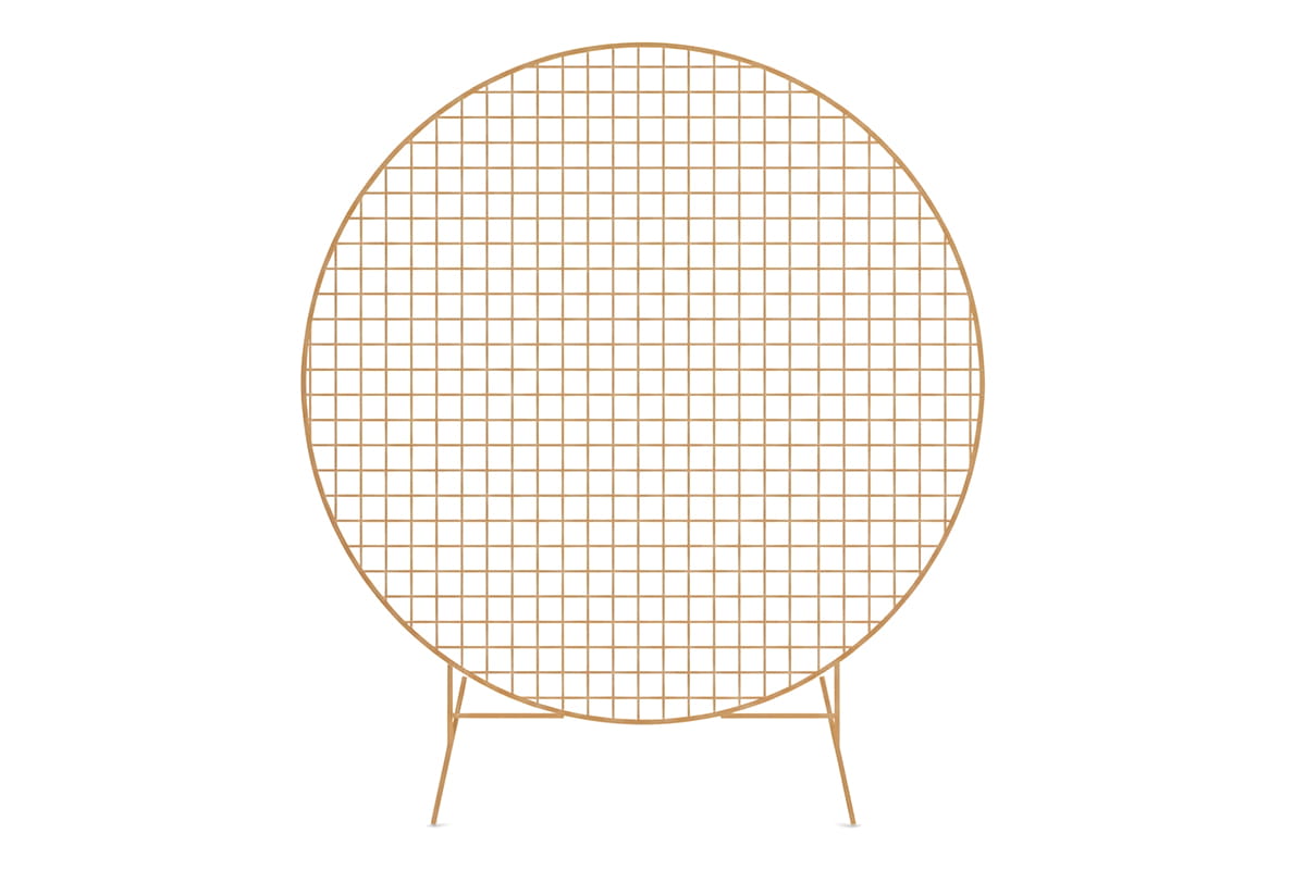 Structure Ronde Maille Or - Backdrop ou Ballons 01